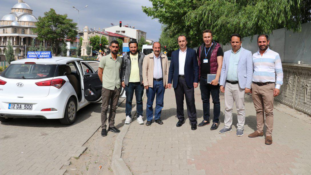 İl Milli Eğitim Müdürümüz Halil Yücel , Mtsk Sınav Alanında İncelemelerde Bulundu