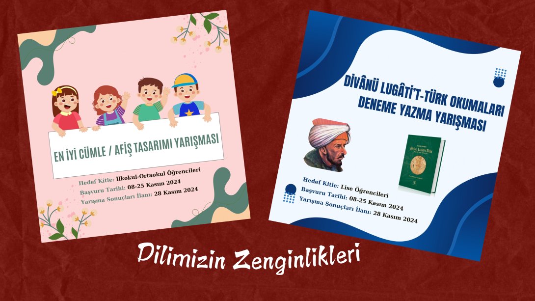 Dilimizin Zenginlikleri Projesi İl Geneli Yarışmalar